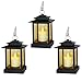 RY Indoor and Outdoor Lanterns Decorative, Included Pillar Dancing Flame LED Candles with 5 Hours Timer (Pack of 3)