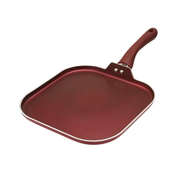 Ecolution Nonstick Square Griddle Pan, Dishwasher Safe, Silicone Handle