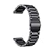 for Fossil Gen 4 Q Explorist HR Bands 22mm Stainless Steel Band + Milanese Loop Mesh Replacement Bracelet Metal Strap for Fossil Gen 4 Q Explorist HR Smartwatch (2Pack-Black)