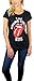 Rolling Stones The Womens NYC Concert Poster Logo Graphic Tee (NYC Black, Medium)
