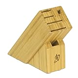 Shun DM0845 6-Slot Slimline Bamboo Knife Block, Brown