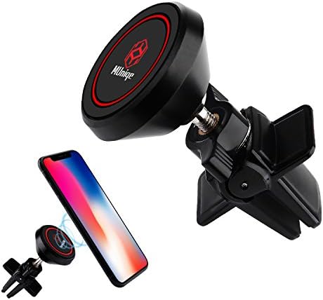MUniqe Universal Magnetic Cell Phone Holder for Car Air Vent,Car Phone Mount Suitable for iPhone X 8/7/7Plus/6s/6Plus/5S, Galaxy S5/S6/S7/S8, Google Nexus, LG, Huawei and More Smartphones (Black)