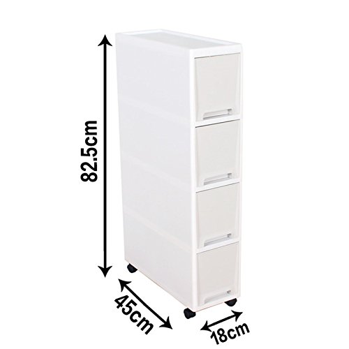 Shozafia Narrow Slim Rolling Storage Cart and Organizer, 7.1 inches