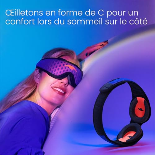 Manta Pro Sleep Mask - 100% Light Blocking Sleep Mask for Side Sleepers, Breathable and Comfortable for Sleep/Travel/Nap/Shift Work