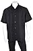 Fortino Landi Men's Spring / Summer casual 2pc checkered short sleeves walking suits