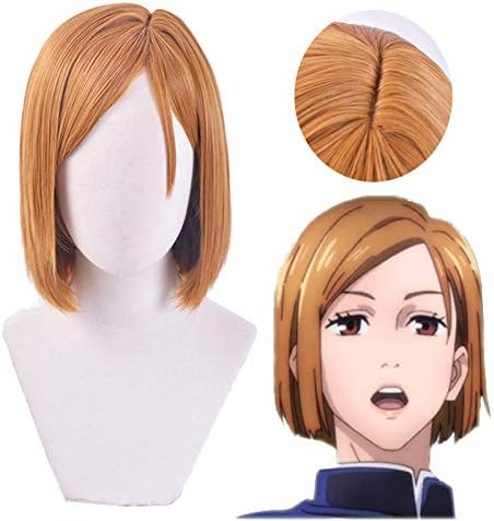 SUNXXCOS 呪術廻戦 耐熱 ウィッグ コスチューム用小物 お祭りwig (釘崎野薔薇ウィッグ)