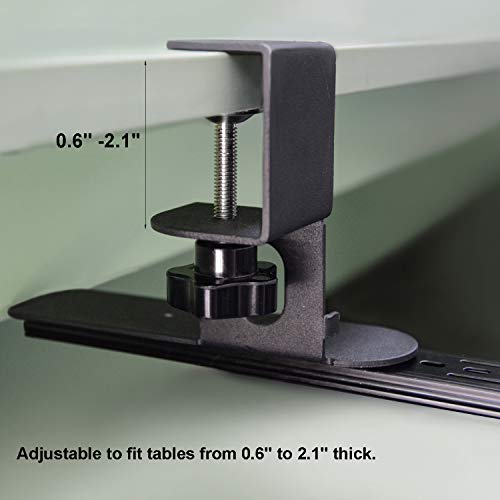 lehom Clamp On Keyboard Tray Under Desk Slide Out Keyboard Shelf with