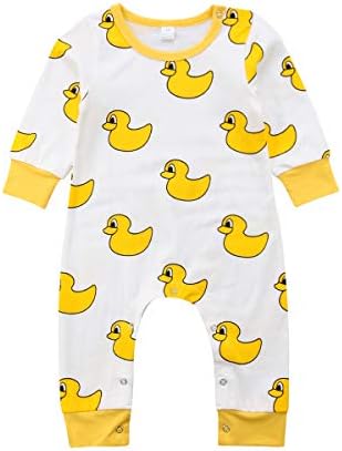 XBRECO Newborn Baby Boy Girls Jumpsuit,Long Sleeve Clothes Romper Pajamas Coveralls Outfit