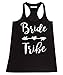 WEDDING BRIDAL PARTY BRIDE TRIBE Women's Tank Top, M, Black