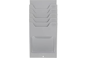 Kisangel Time Card Rack Wall Mount Time Card Holder Shelf with 5 Slots Multi-Pocket for Office Factory Attendance Payroll Supplies
