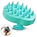 Shampoo Brush Hair Scalp Massager Siliscrub Hair Scalp Brush Scalp Massage Shampoo Brush Head Scrubber Scalp Care Brush (Green)