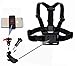 Supkeyer Cellphone Selfie Chest Mount Chest Harness Strap with Cell Phone Clip for iPhone 16 15 14 13 12 11 Pro Max Samsung Galaxy Note LG Sony