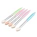 uxcell 5 Pcs Assorted Color Plastic Handle Eye Eyeshadow Sponge Brushes Makeup Applicators