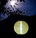 Allsop Home and Garden 30392 Soji Original 10” Round LED Outdoor Solar Lantern, Handmade with Weather-Resistant UV Treated Nylon, Stainless Steel Hardware, Auto sensor on/off, Chinese Style Globe Light, Yellow (1-count)