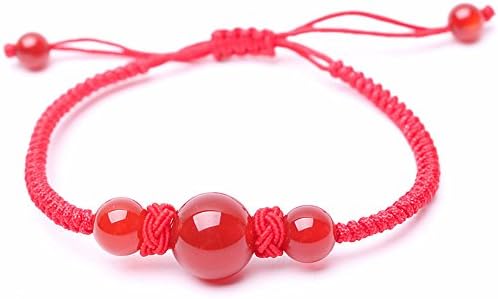 Aimeer Red String Bracelet Lucky Red Rope Beaded Adjustable Thread Bracelet for Protection,Good for Wealth and Love