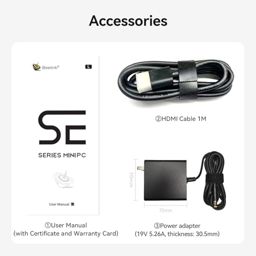 Beelink SER9 Mini PC, AMD Ryzen 7 H 255(8C/16T,4.9GHz), 32G LPDDR5X 1TB PCIe4.0 x4 SSD, Mini Computer AMD Radeon 780M Triple Display/USB4/WiFi6/BT5.2/2.5G/Home/Office/W11
