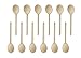 12PCS 12 Inch Long Wooden Spoons, Long Handle Wooden Cooking Mixing Oval Spoons Baking Cooking Tasting Stirring - Sauce Spoons. Made of Natural Beechwood