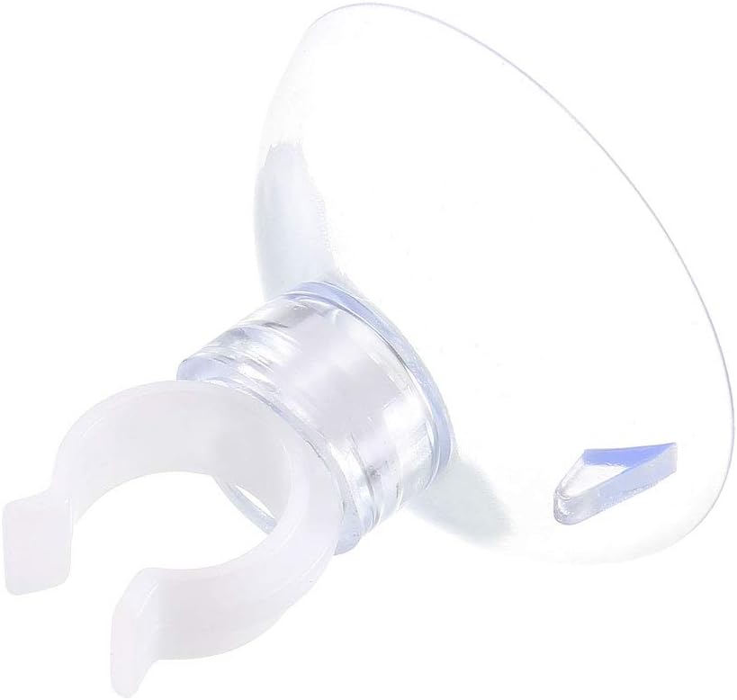 sourcing map Aquarium Suction Cup Clips Airline Tube Holders Clamps for Fish Tank Clear 10mm 20Pcs