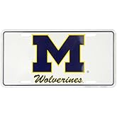 Hangtime University of Michigan Wolverines M on White 6x12 inch Novelty auto tag