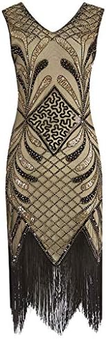 2019 Women's 1920s Dress Sequin Art Deco Flapper Evening Party Dress by CieKen
