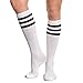Angelina Cotton Comfort Knee-High Referee Socks (6-Pairs), 2539WS_PLAIN_9-11
