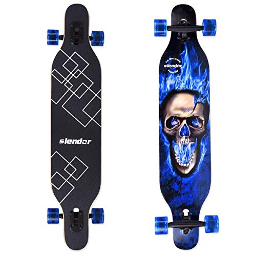 Fantastic Deal! Slendor Longboard Skateboard 42 inch Drop Through Deck Complete Maple Cruiser Freest...