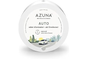Azuna Auto Air Freshener & Odor Eliminator Gel, 2 oz. Pod with Tea Tree Oil, Slow-Release Freshener Works 24/7 for 60-90 Days, 100% Plant Based Active Ingredient