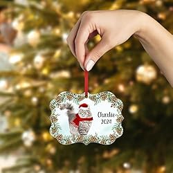 Blue Grey Siberian Cat Christmas Ornament 2024