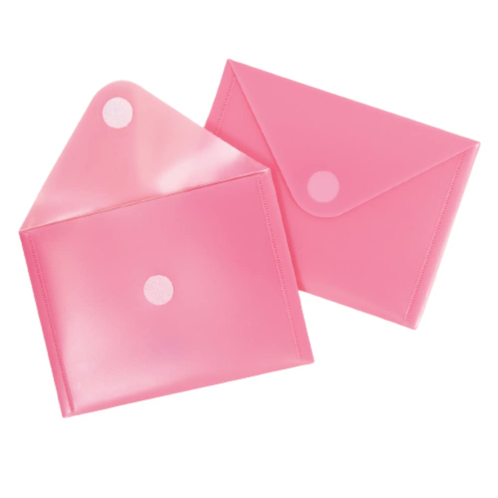 Craftelier - Pack of 5 Plastic Sorting Sleeves for organising Cutting Dies and Materials for Scrapbooking and Crafts. Colour: Transparent Pink. Dimensions: 17.5 x 13 cm (6.9 x 5.12 inches) — image 1