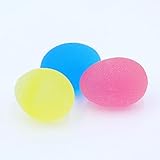 Amyhomie Hand Exerciser, Therapy Hand Exercise Grip Balls Kit(Set of 3) Hand and Finger Strengthener Exercise Ball (yellow,red, blue)