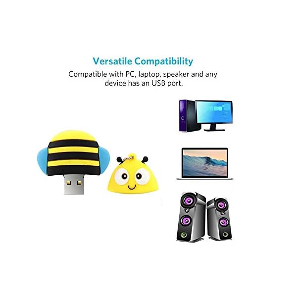 Garrulax USB Stick, Premium USB 2.0, High Speed Cute Tier Niedliches Silikon 8GB / 16GB / 32GB USB-Flash-Laufwerk Wasserdicht Memory Stick Speicherstick – Bild 3