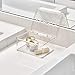 iDesign Rain Plastic Vanity Organizer Box with Lid, Cosmetic Storage Container for Vanity, Bathroom, Kitchen Cabinets, BPA-Free, 5.75