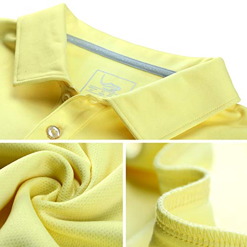 image for EAGEGOF Regular Fit Men's Performance Polo Shirt Stretch Tech Golf Shi