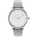 WRISTOLOGY Olivia Womens Crystal Silver Boyfriend Watch Grey Leather Strap