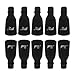 GOTD 10PC Plastic Nail Art Soak Off Cap Clip UV Gel Polish Remover Wrap Tool (Black)