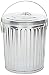 Witt Industries 10GPCL Galvanized Steel 10-Gallon Light Duty Waste Pail and Lid, Round,  16" Diameter x 17-1/4" Height, Silver primary
