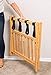BirdRock Home Luggage Rack Stand with Shoe Shelf - Compact Folding Design - Bedroom Guest Room Suitcase Home Organization - Stable Durable Suitcases Racks Foldable Baggage Holder - Bamboo Natural