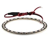 Merdia 1W 12V 10CM 3528 27-SMD LED Angel Eyes Halo Ring Bulb For Car Auto (Pink)