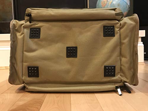 SoarOwl Tactical Shooting Range Bag Waterproof Pistol Range Duffle Bags with Lockable Zipper and Heavy Duty Antiskid Feet (Updated Coyote Tan)