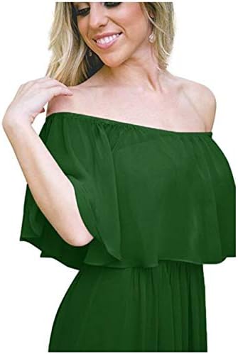 olise bridal Off Shoulder Chiffon Bridesmaid Dresses Strapless A-Line Evening Gown Long Prom Dress