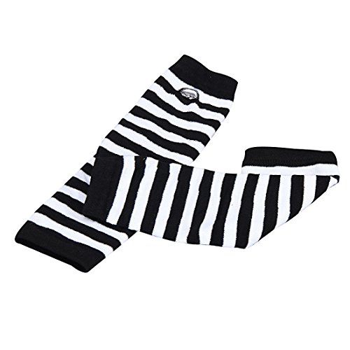 image for Gloves - SODIAL(R)Womens Stripe Knitted Fingerless Winter Gloves Soft 