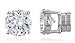 New & Improved! Silvertone with Clear Cz Round Magnetic Stud Earrings - 4mm to 12mm Available (96-IAFS-68XM)