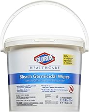 CloroxPro Healthcare Bleach Germicidal Wipes, Healthcare Cleaning and Industrial Cleaning, Clorox Wipes, 110 C