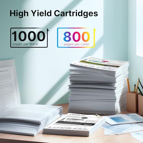LOFBLAT 924 924e Ink Cartridges for HP 924 XL 924e 924XL Compatible with HP OfficeJet Pro 8122e 8120 8122 8123 8125 8128 8130 8132 8133 8134 8135 (with Chip, Pack of 4) Cartridges)