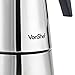 VonShef 6 Cup Stovetop Espresso Coffee Maker with 4 Glass Demitasse Cups – Stainless Steel