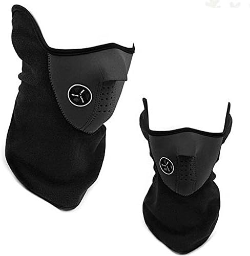 Bicycle Cycling Motorcycle Face Mask Windproof Half Face Mask For Ski Cycling Motorcycle Veil Winter Sports Ski Snowboard Hood Thermal Masks New Cycling Fleece Outdoor (Black)