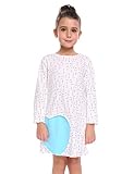Arshiner Kids Girls Long Sleeve Cotton Dress Sweet Heart Printed Daily Shift Clothes