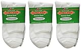 Extra-Wide Medical (Diabetic) Quarter Socks for Men and Women (11-16 (Men), White)