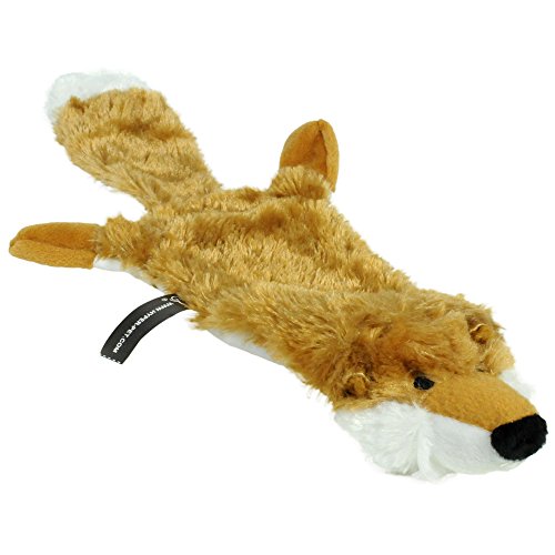 Hyper Pet Critter Skinz Fox Plush Dog Toy with Squeaker, Large