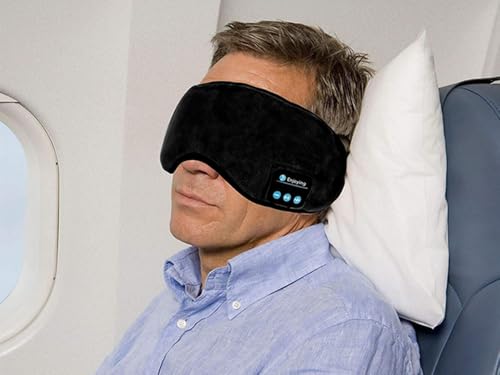 Sleep Mask with Built-in Bluetooth Headphones, Wireless Music Mask, Touch Control, Noise Cancelling, Lightweight and Comfortable for Travel, Nap, Yoga, Sleep and Rest